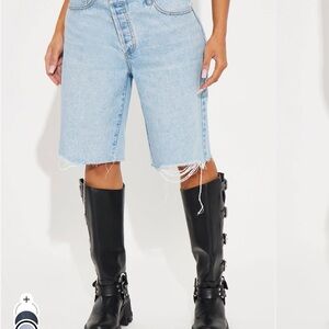 Light Blue Denim Shorts